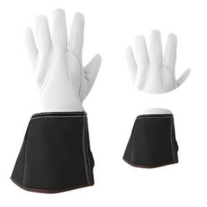 Guantes de soldadura de cuero de cabra con forro para manguito de 6 pulgadas transpirable y resistente al fuego para soldadura MIG TIG al aire libre - Product Image 6