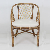 Fauteuil de loisirs moderne en rotin Shibori pour salon et salle à manger avec housse amovible, mobilier de maison