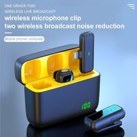 Micrófono Inalámbrico Dual Profesional SX6 Lavalier 2.4G con Cancelación de Ruido, Pantalla Digital, Portátil, Condensador, Calidad de Sonido HD