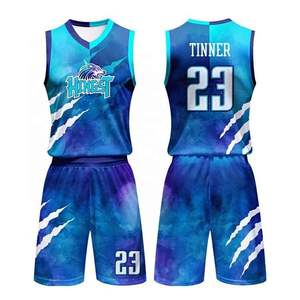 Uniforme de basket-ball universitaire personnalisé violet rose clair chemise sans manches à séchage rapide ensemble court Techniques imprimées pour adultes - Product Image 3