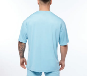 Camiseta de algodón ajustada con cuello redondo para hombre, camiseta de manga corta Muscle Fitness, estilo Hip Hop informal para verano, moda básica de Bangladesh - Product Image 3