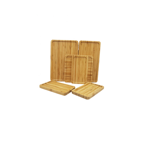 Bandeja de bambú hecha a mano de bambú natural para servir alimentos y decorar el hogar, hecha en Vietnam - Product Image 4