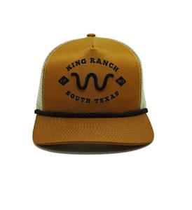 A-Frame coyote หมวกทรักเกอร์สีน้ำตาล5แผงหมวกแก๊ปสำหรับใส่ในเวียดนามพร้อมเชือกปักโลโก้ตามสั่ง - Product Image 4