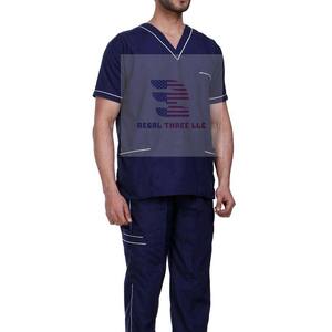 Conjunto de uniforme médico unisex, Top y pantalón de manga corta, uniforme de hospital - Product Image 4
