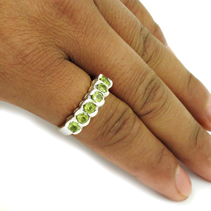 Thiết Kế Độc Đáo Nhẫn 925 Sterling Silver Bạc Tự Nhiên <span class=keywords><strong>Peridot</strong></span> Đá Quý Antique Look Handmade Đồ Trang Sức Bán Buôn Giá Số Lượng Lớn Nhà Sản Xuất - Product Image 2