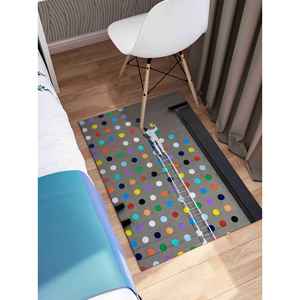 Tapis Banksy Dot Painter, Tapis Saloon, Tapis Banksy, Tapis imprimé à pois colorés, motif graffiti abstrait et mignon, avec poils doux - Product Image 4