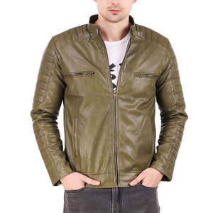 Chaqueta de cuero de moto de último diseño Chaqueta de cuero de moto personalizada de manga larga de bajo precio - Product Image 1