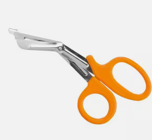 Ciseaux à bandage du fabricant 18cm (7 po) Ciseaux à bandage d'allaitement avec manche en plastique orange Ciseaux utilitaires EMT - Product Image 1