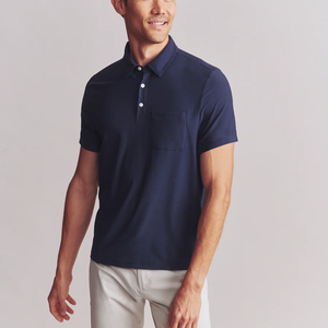 Polo pour homme à séchage rapide, évacuation de l'humidité, 92 % polyester, 8 % élasthanne, manches courtes, T-shirt de golf décontracté, tricot uni pour l'entraînement - Product Image 1