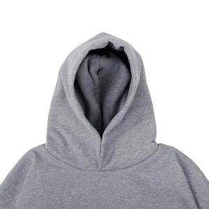 Sudaderas personalizadas de fábrica Impresión de pantalla Color sólido Sudadera con capucha de peso pesado en blanco Capas dobles 100% Sudaderas con capucha de algodón para hombres - Product Image 4