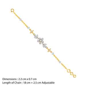 Bracelet en or avec diamants Gardenia Bracelet élégant avec un design complexe de diamants - Product Image 4