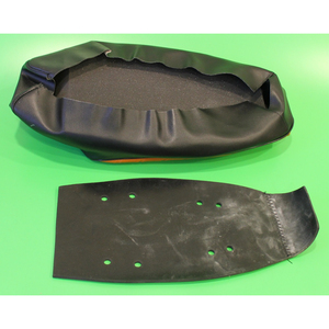 Funda de Asiento Completa para Lambretta J50 Special, Color Marrón y Negro, con Goma Interna y Esponja, Asientos y Respaldos para Motocicleta - Product Image 2
