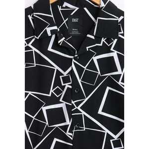 T-shirt Hawaii à col montant et manches courtes anti-rides pour homme, 100% coton satiné, taille XL à 6XL, collection automne - Product Image 2