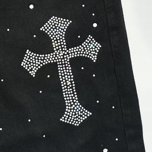 กางเกงขาสั้นผ้ายีนส์เอวสูงสำหรับผู้ชายกางเกงลำลองทรงหลวมระบายอากาศได้ดีปรับแต่งได้สำหรับฤดูร้อน - Product Image 5