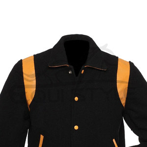 Veste universitaire en coton et polyester personnalisée Vêtements d'extérieur décontractés pour clubs et organisations Veste d'université classique à rayures - Product Image 3