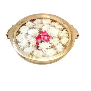 แท่นวางเทียนสีทองสำหรับตกแต่งโต๊ะทำจากโลหะทองเหลืองของขวัญต้อนรับกลีบกุหลาบแบบลอยได้หรูหรา - Product Image 5