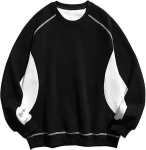 Kivotech เสื้อสเวตเตอร์คอกลมแขนยาวสำหรับผู้ชาย, เสื้อสเวตเตอร์คอกลมแขนยาวทรงโอเวอร์ไซส์ - Product Image 3