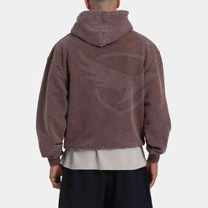 Último diseño de alta calidad sudaderas con capucha de tamaño personalizado para hombres hechas en Pakistán transpirable lavado ácido sudaderas con capucha - Product Image 4