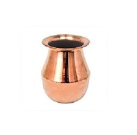 Accessoires de Pooja en cuivre personnalisés de haute qualité Mini Lota accrocheur et pot d'eau fabriqués à la main à partir de métal pur