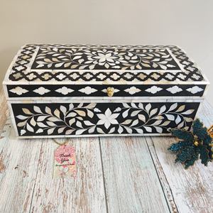 Relleno de resina de madreperla de hueso Natural de lujo troquelado patrón Floral impreso nuevos diseños marroquíes artesanía Emporium India - Product Image 1