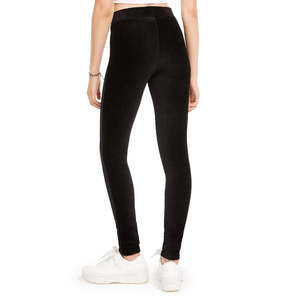 Leggings Casual in Velluto a Coste American Rag per Ragazzi, Neri, Taglia S, Invernali, Push-up, Pantaloni Yoga Elasticizzati in Spandex e Nylon con Logo Stampato in Vita - Product Image 2