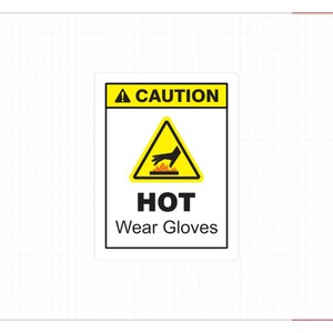 Etiqueta Adhesiva de Alta Visibilidad con Aviso de Peligro, Mitigación de Riesgos Térmicos, Resistente a Arañazos, Impermeable y al Calor para Uso Industrial - Product Image 4