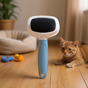 Cepillo Slicker para Mascotas de un Solo Color con Mango y Cuentas, Venta al por Mayor, Producto del Fabricante para el Cuidado de Perros y Gatos - Product Image 3
