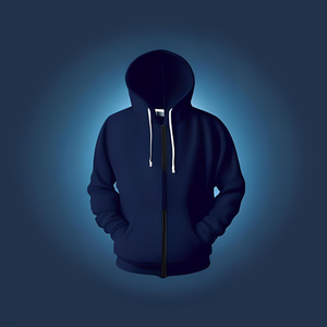 Sudadera con Capucha Azul Marino de Invierno, Felpa de Algodón, con Logotipo Personalizado Bordado e Impresión, Opciones OEM/ODM - Product Image 2