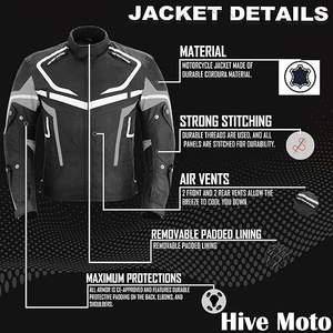 Chaquetas de Motocicleta de Verano para Hombre, Resistentes al Viento, de Poliéster y Algodón - Product Image 6