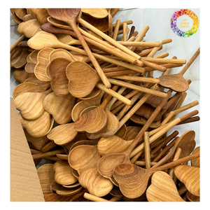 Wooden Tableware Essentials, Birch <b>Wood</b> Spoon Knife Fork, Long Handle Teak Utensils Wooden Spoon, Tiny Tasting Wooden Spoons - Product Image 1