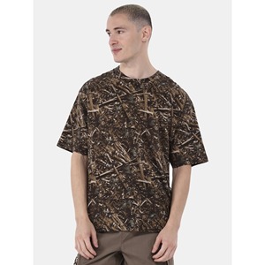 Camiseta de camuflaje con estampado de logotipo personalizado transpirable de algodón 100% de alta calidad para hombre, camiseta de gran tamaño con hombros caídos para hombre - Product Image 1
