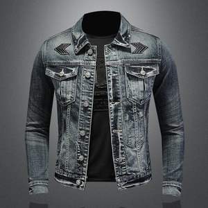 La mejor chaqueta vaquera para hombre Tendencias Vintage desgastada Versatilidad elegante y duradera Dominando el aspecto Chaquetas vaqueras para hombre - Product Image 4
