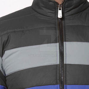Chaqueta acolchada para hombre con diseño de logotipo personalizado, chaqueta de invierno informal transpirable ecológica e impermeable con logotipo frontal - Product Image 6