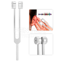 Diapason médical de haute qualité 128 Hz, diapason neurologique, instruments avec poids fixe, étui à fermeture éclair inclus
