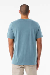 Camiseta de punto compacto de algodón para hombre, cuello redondo, color sólido, transpirable, duradera, informal, para verano, para actividades al aire libre - Product Image 3