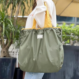 Bolsa <span class=keywords><strong>de</strong></span> <span class=keywords><strong>Compras</strong></span> <span class=keywords><strong>de</strong></span> Nailon Reutilizable, Plegable, Portátil, Grande, Lavable, con Cordón y Asa - Product Image 4