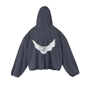 Pull-over à capuche pour hommes, imprimé graphique personnalisé, avec lettres, sweats à capuche en coton épais avec impression personnalisée - Product Image 5