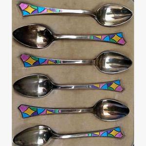 ชุดช้อนส้อมมีดชุบโทนสีทองทำจากสแตนเลสมีดสำหรับเด็กด้ามสวยงาม - Product Image 2