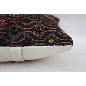 Multicolor Bohemian Kilim Pillow 12x12 Inch Luxury <b>Silk</b> <b>Cushion</b> Woven Vintage Print Square <b>Cushion</b> for Floor Christmas Decor - Product Image 4