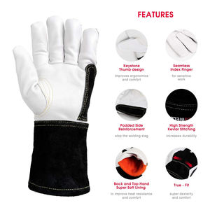 ถุงมือช่างเชื่อมคุณภาพระดับพรีเมี่ยมถุงมือกันความร้อนทนทานจากปากีสถาน - Product Image 3