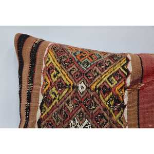 Oreiller en laine de Bohème multicolore 12x24 pouces Patchwork Kantha Coussin décoratif Vintage Brodé Imprimé Tissé pour le sol de la maison - Product Image 2