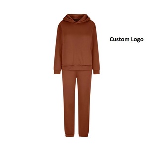 High Quality Heavy Fleece Women's Hoodie Sweatpants Jogger Set Breathable Sportswear Custom Logo Embroidery Knitted Winter - Product Image 4