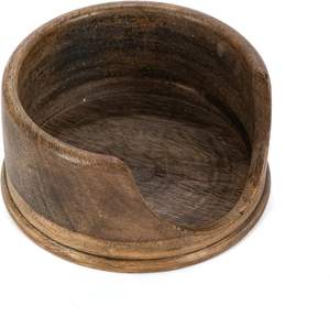 Sous-verres de la collection Heritage en bois et métal de 5 pouces de diamètre avec support en bois - Product Image 2