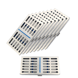 Boîte de stérilisation dentaire manuelle, support de cassette, plateau en acier inoxydable, autoclavable, organisateur pour instruments dentaires, instruments médicaux - Product Image 4