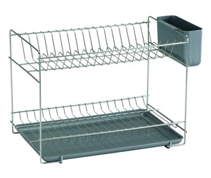 Piccolo sottopiatti in acciaio inox per 18 piatti, grigio, 38,5x25x28 cm (Sauvic 90985) - Product Image 1