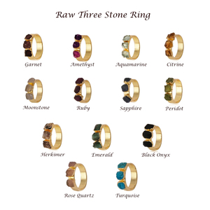 ดิบเทอร์ควอยซ์สามพลอยไฟฟ้ากว้างวงแหวนแหวนวันเกิดเครื่องประดับอัญมณีขนาดใหญ่18พันทองชุบแหวนพลอย - Product Image 4