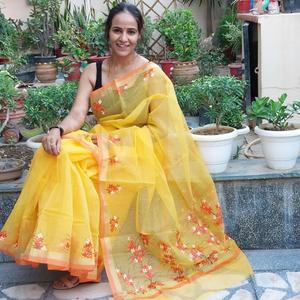 Ropa y accesorios Sari de seda Kota Doriya auténtico indio y pakistaní para niñas Uso de ropa de oficina de la India - Product Image 1