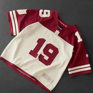 Venta al por mayor de fútbol americano de diseño personalizado Retro Mesh Jersey 100% poliéster totalmente sublimación impresa cosecha de gran tamaño de secado rápido - Product Image 1