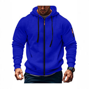 Vêtements d'hiver OEM, sweat à capuche zippé pour homme, qualité supérieure, 100% coton, écologique, anti-froissement, séchage rapide, respirant, unisexe - Product Image 1