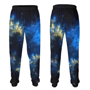 Flyingkick Enterprises - Pantalones de Hombre Estilo Urbano Personalizados, Corte Bootcut, Estampado Vintage, Efecto Desgastado, Poliéster/Algodón French Terry - Product Image 3